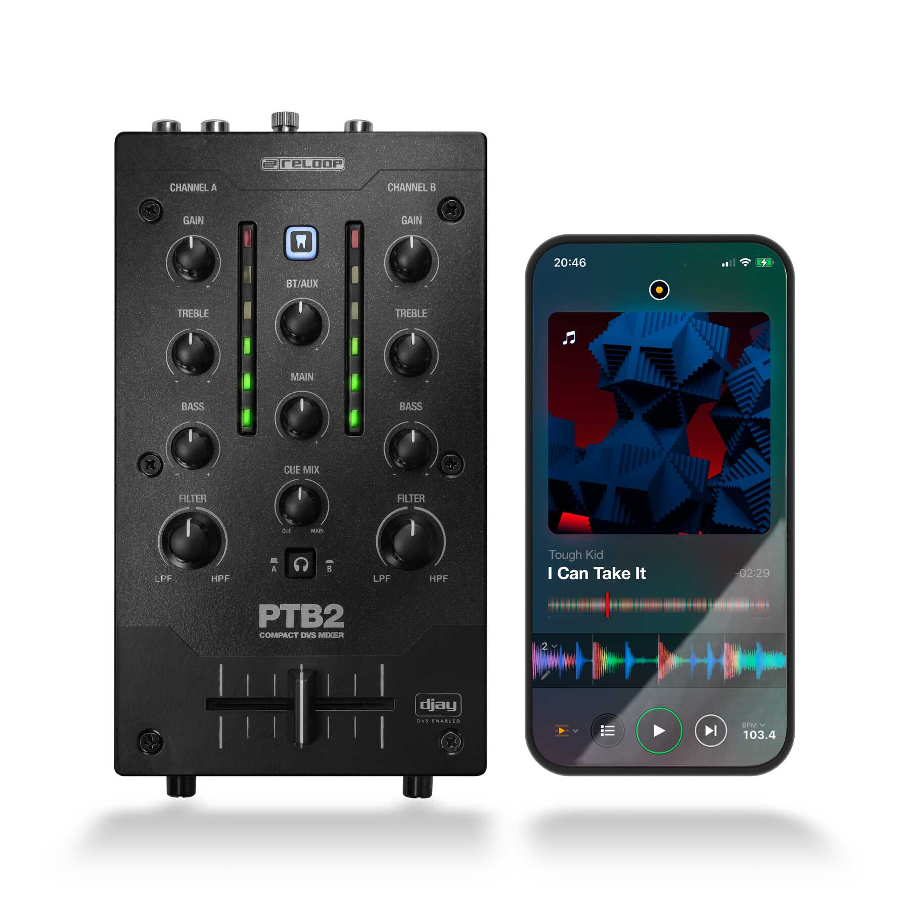 RELOOP PTB2 Portable 2+1 DJ Mixer