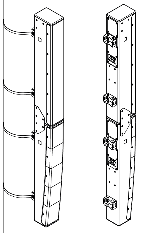 HK AUDIO SI-Series Accessories P10 Masthalterung Signalweiss