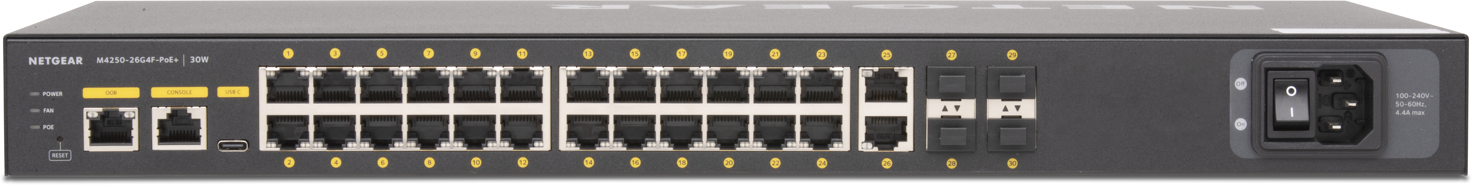 QSYS™ NS26-300+        26 Port Switch 300W PoE+