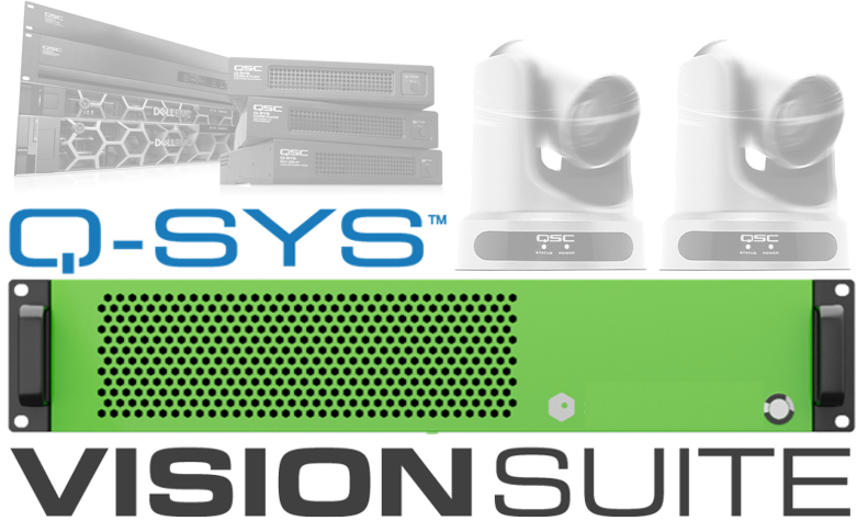 QSYS™ SVS4-2U VisionSuite Server, 2x PTZ Kamera