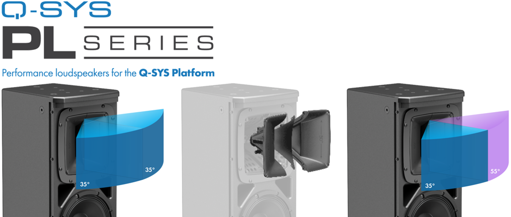 QSYS™ PL-Series PL-DC12 Black     Point Source Loudspeaker