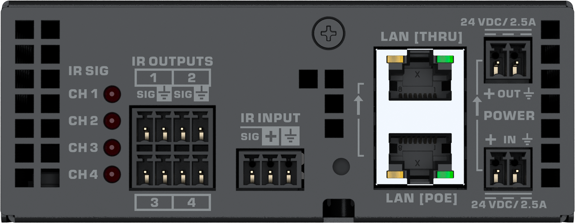 QSYS™ QiO IR1x4 Network Expander
