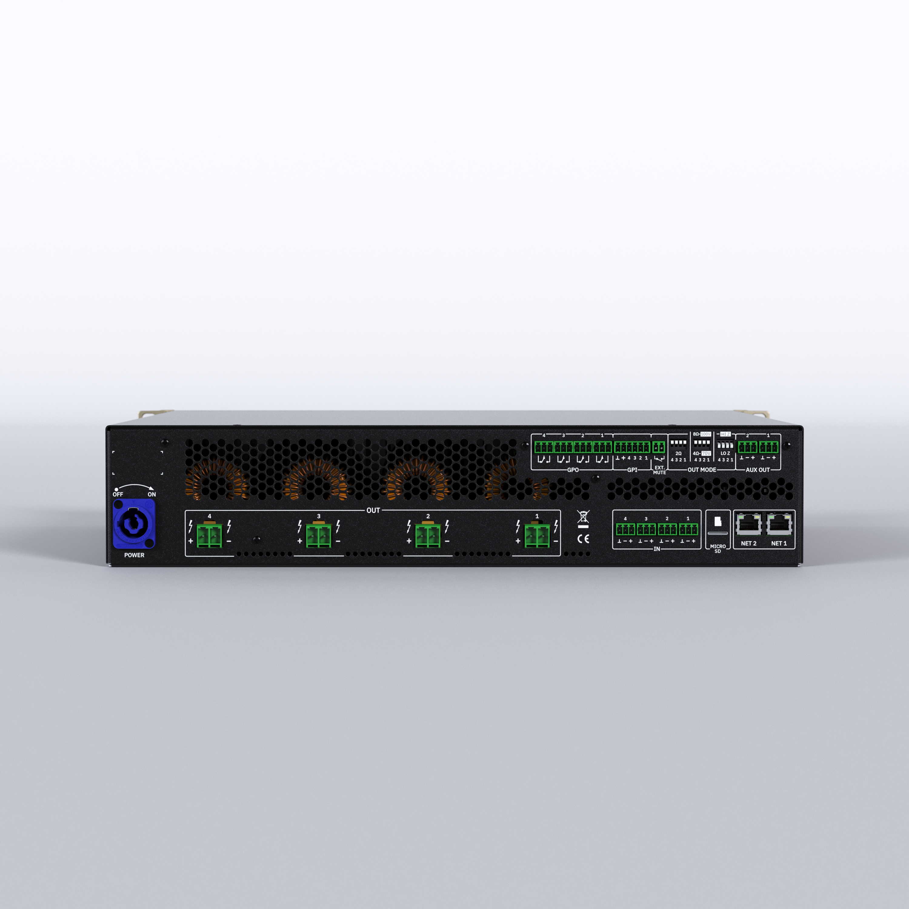 ECLER VIDA48Q   4CH 4800W DSP Dante/AES67 Amplifier