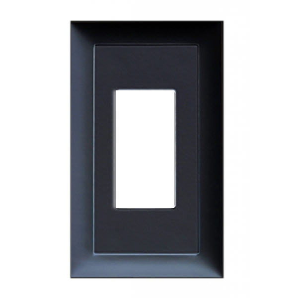 SDS Umbaukit EdizioDue GR1+1 Black für US 1-Gang Wallplates