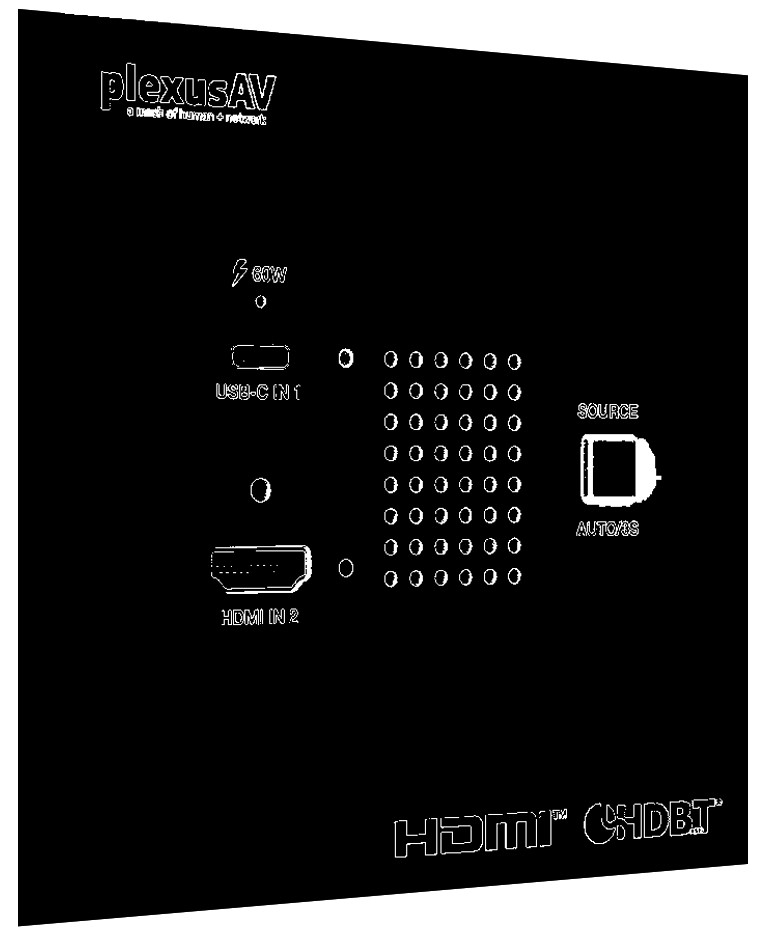 PlexusAV P-AVN-HDBT-WP301-US-B Wallplate