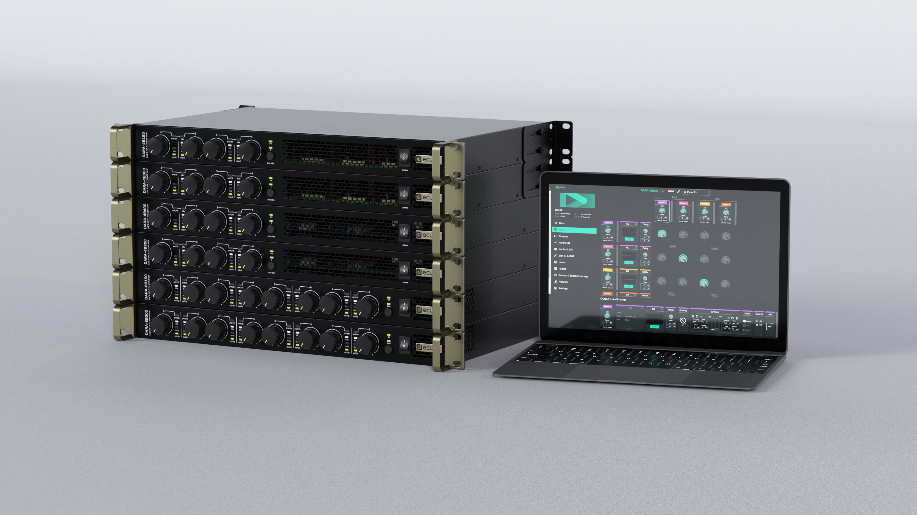 ECLER DARA8B-300     8x300W DSP Amplifier