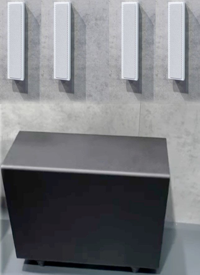 ECLER MIA40-BK MIA-Series Column Speaker 4x0.5 schwarz