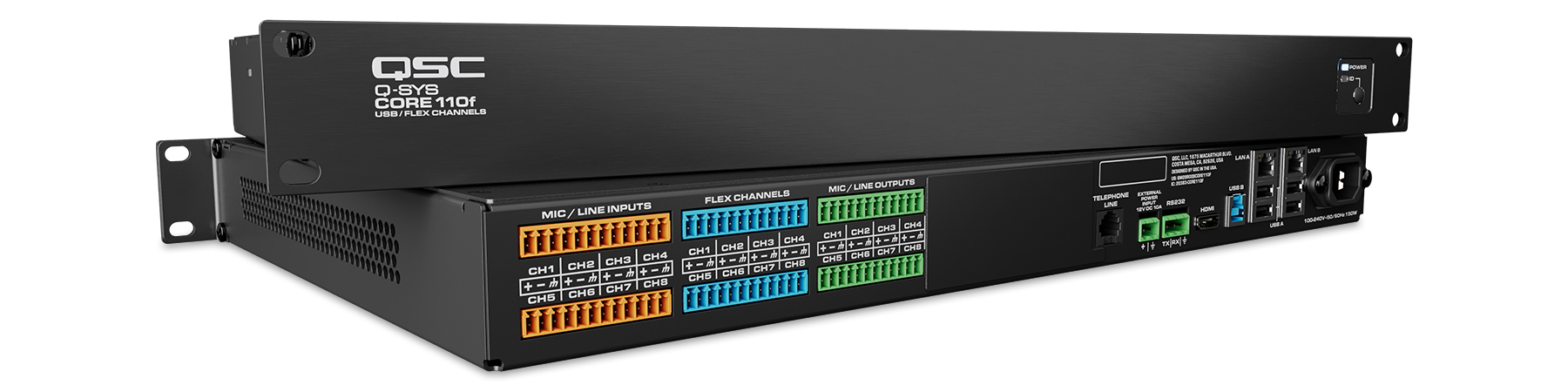 QSYS™ Core 110f V2      Q-SYS Systemprozessor
