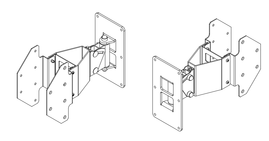 HK AUDIO SI-Series Accessories Schwenk- und Neigehalterung für 2 x P10 Schwarz