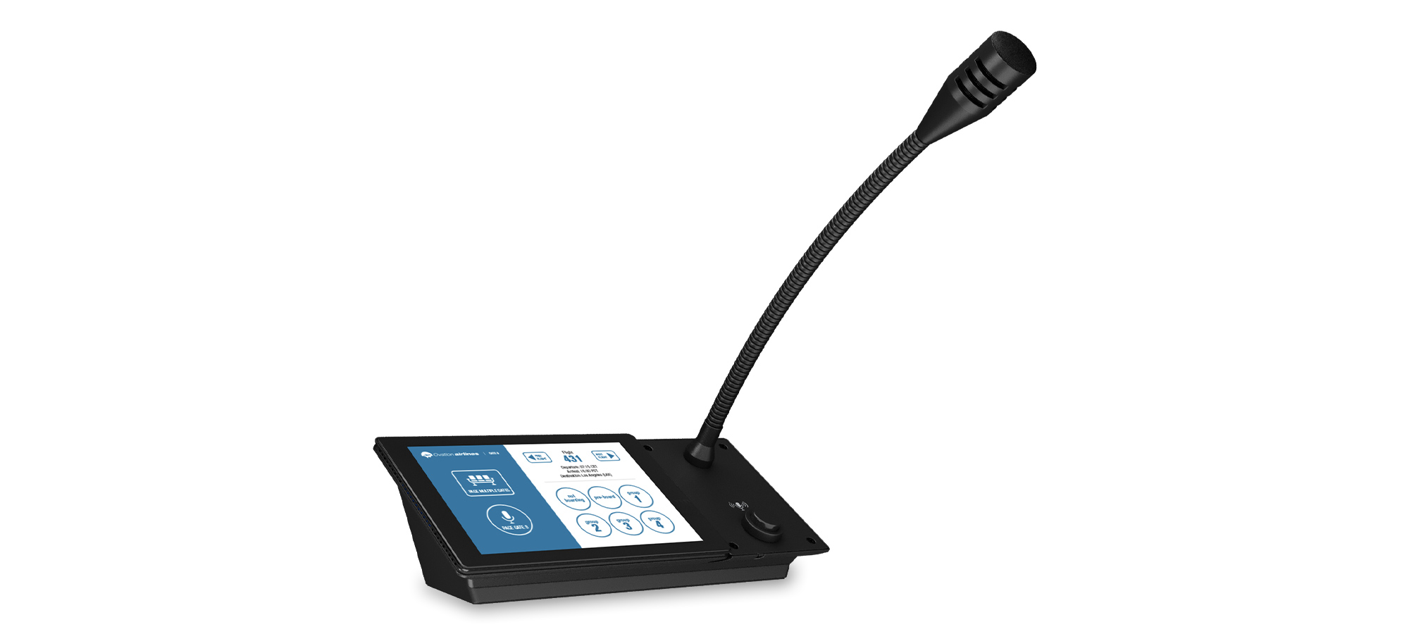 QSYS™ PS-TSCG3 -G-Kit     Pagingstation Kit für TSC70 mit Schwanenhalsmikrofon