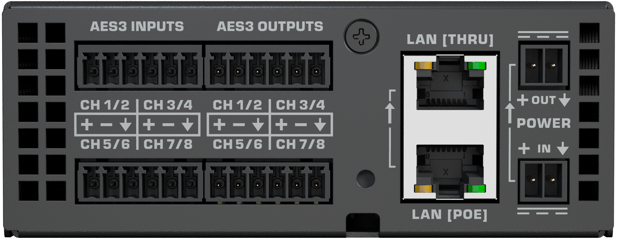 QSYS™ QiO AES8x8 Network Expander