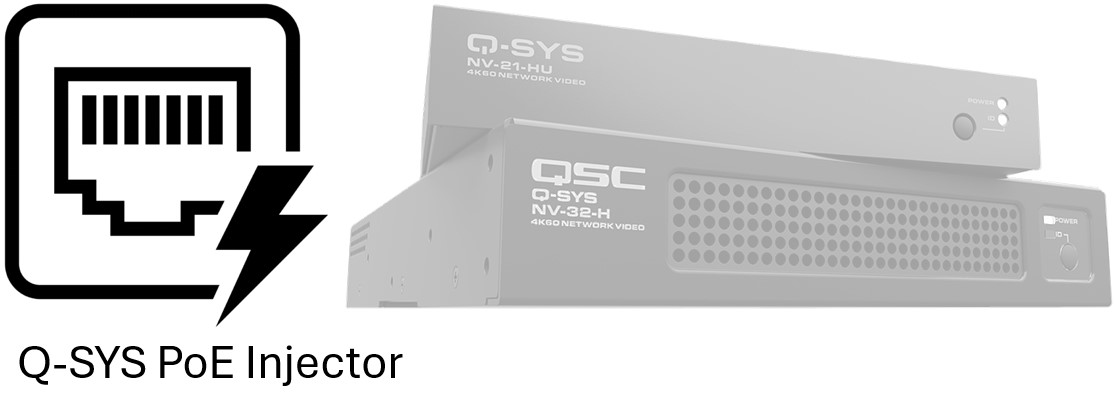 Q-SYS™ POE-90W-PSU 90W PoE Injector for NV32-H, NV21-HU
