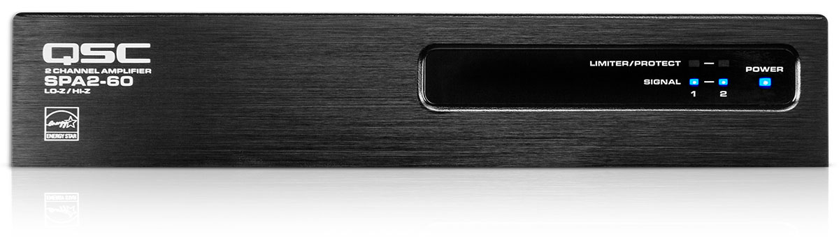 QSYS™ SPA2-60             2x60W Amplifier / 1x250W/100Volt