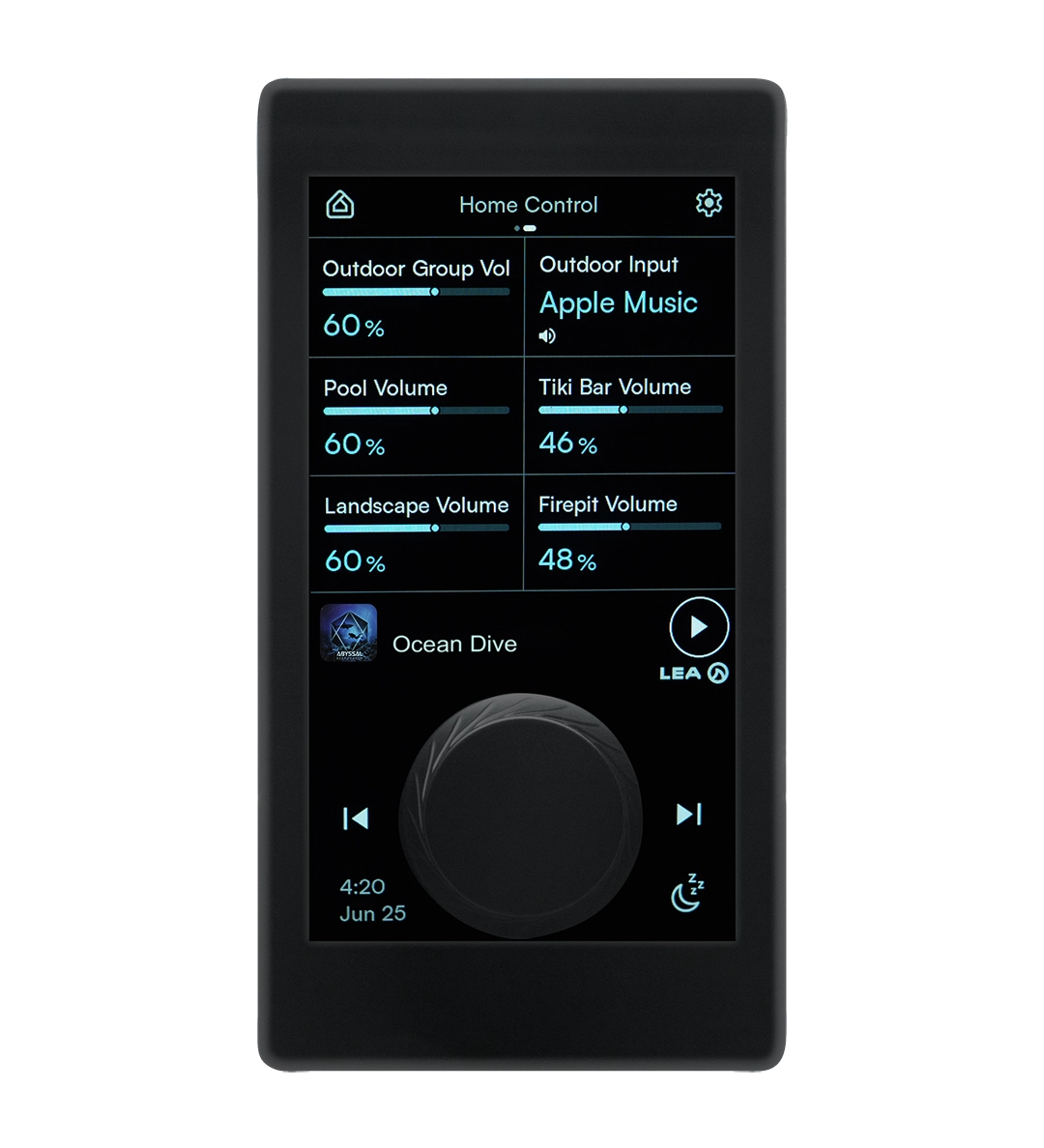 LEA Professional CS GLASS Wallcontroller PoE, schwarz