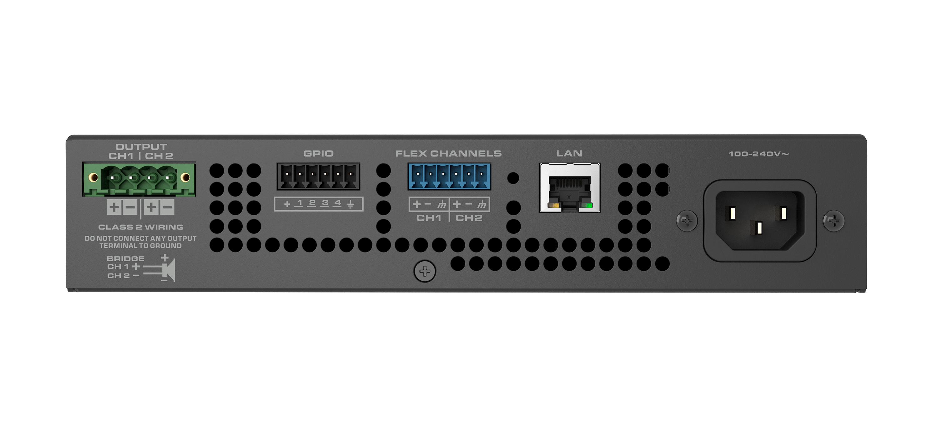 Q-SYS™ SPA-Qf 60x2 2x60W Network Amplifier