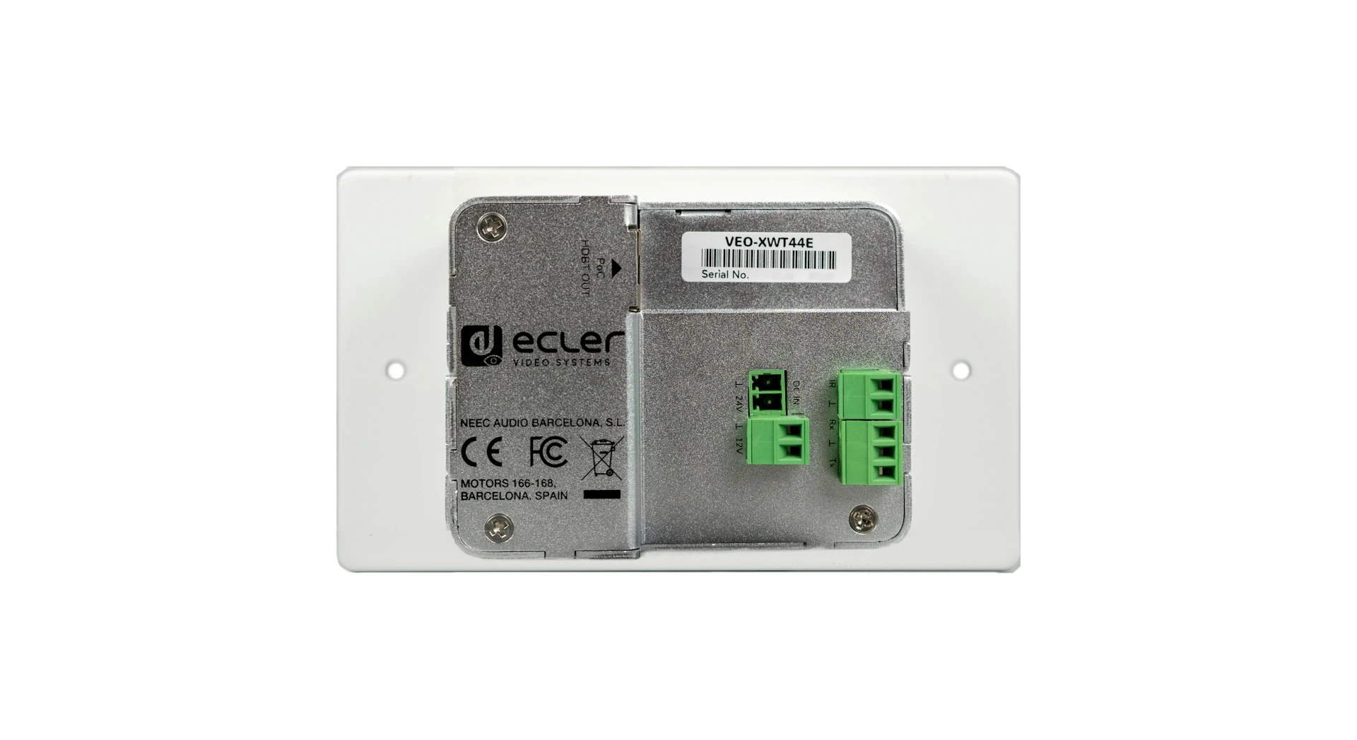 ECLER Video VEO-XWT44E      Video Wallplate