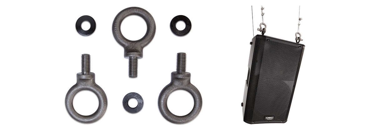 QSC Audio Zubehör M10 Kit-W Eyebolt Set - PL-Series/E-Serie/AP-Series/KW-Series