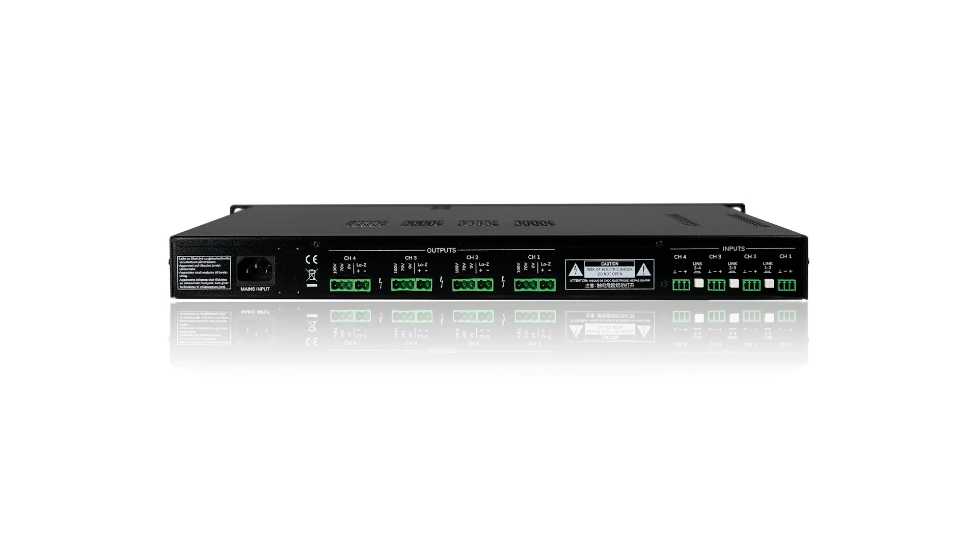 ECLER EHSA4-60 HSA-Series 4ch 100V- Amplifier