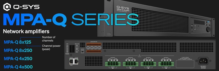 Q-SYS™ MPA-Q 8x125 Network Amplifier