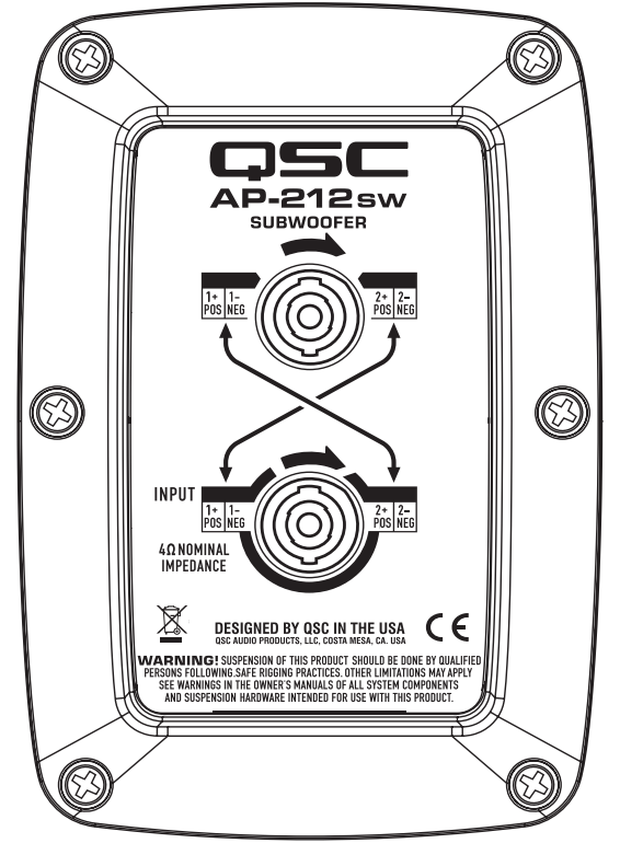 QSC AP212sw Black     AcousticPerformance™ Subwoofer