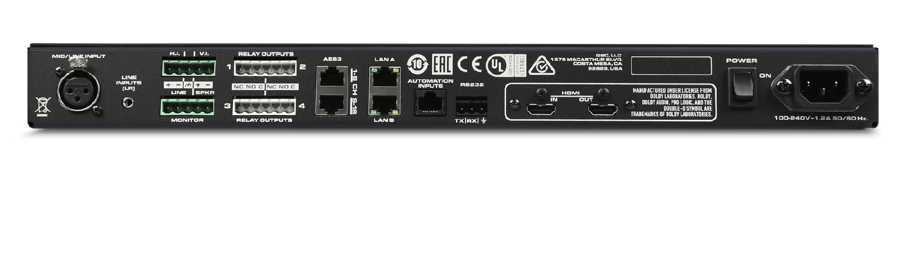 Q-SYS™ DCIO-H Cinema Interface mit HDMI