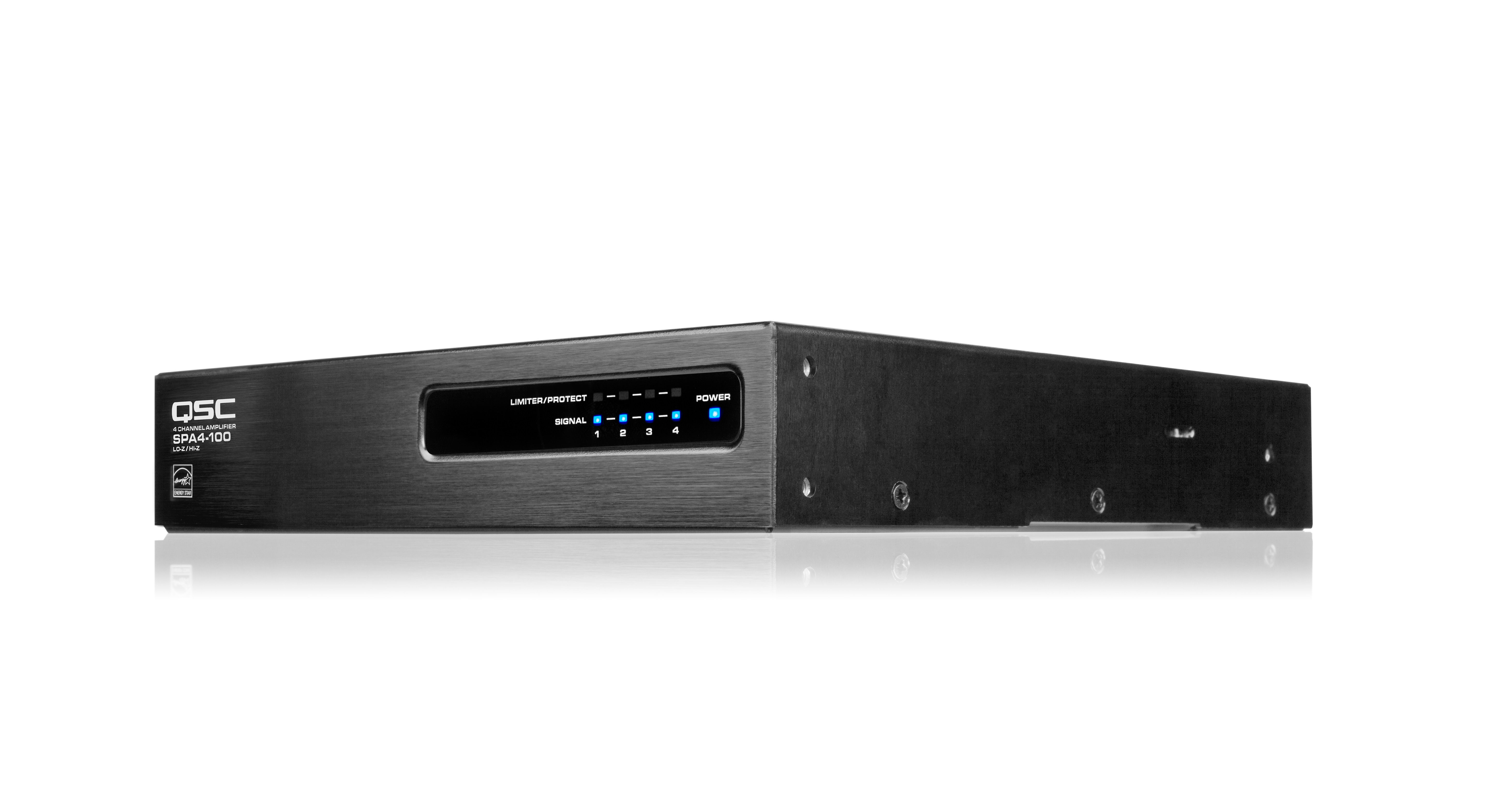 QSYS™ SPA4-100           4x100W Amplifier / 2x350W/100Volt