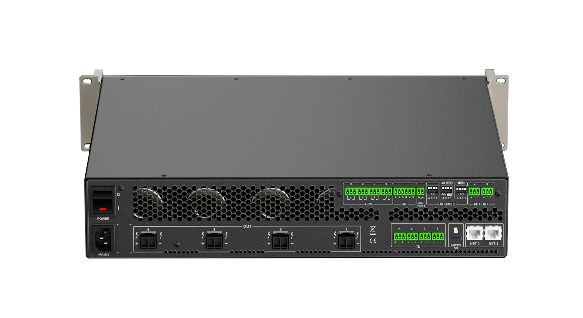 ECLER VIDA16Q   4CH 1600W DSP Dante/AES67 Amplifier
