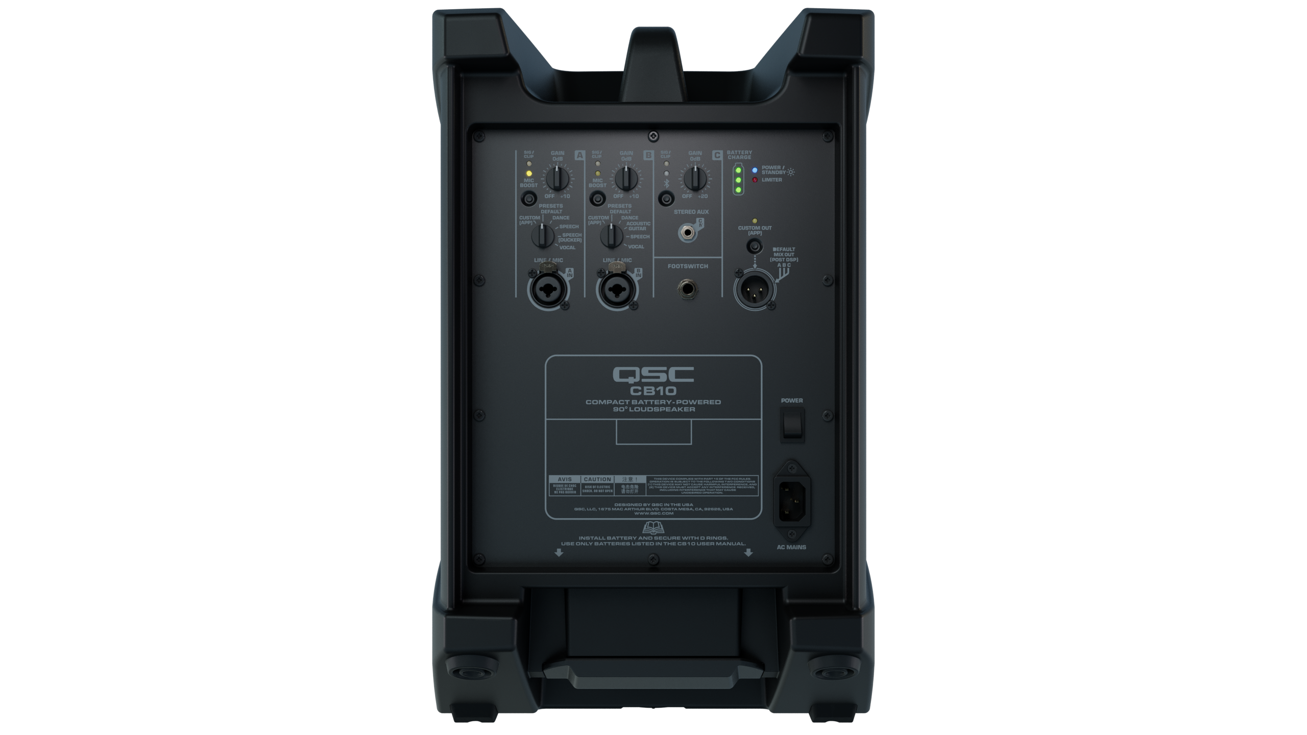 QSC CB-Series CB10 Compact Battery-Powered Loudspeaker