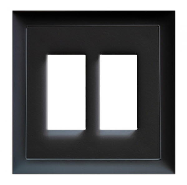 SDS Umbaukit EdizioDue GR2+2 Black für US 2-Gang Wallplates