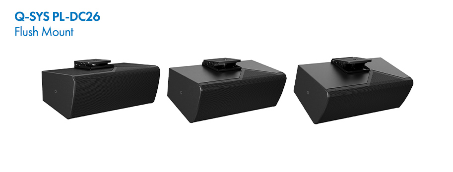 QSYS™ PL-Series PL-DC24-FM Black     Wand-/Deckenhalterung