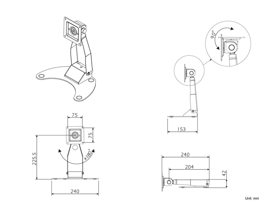 ECLER WPNETTOUCH   Tablestand