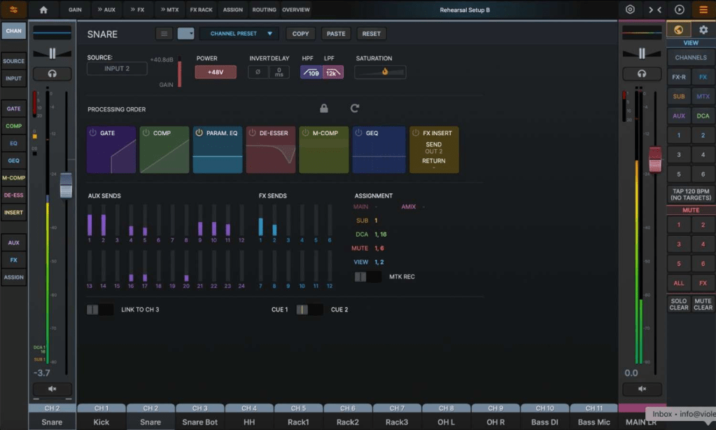VIOLET AUDIO dMix 128 - 128 Channel High Performance Digitalmischpult