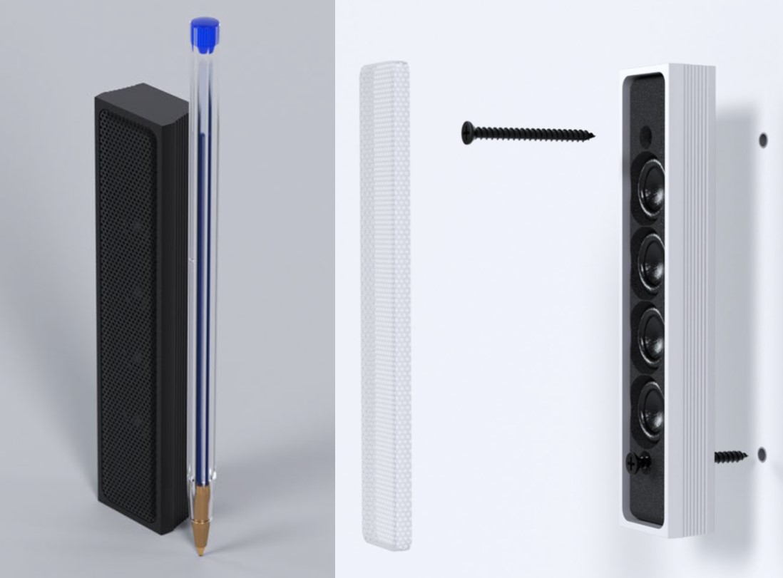 ECLER MIA40-BK MIA-Series Column Speaker 4x0.5 schwarz
