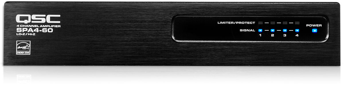 QSYS™ SPA4-60             4x60W Amplifier / 2x250W/100Volt