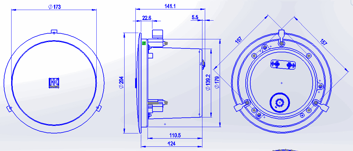 HK AUDIO IL60 CTC Ceiling Mount Speaker with Backcan white