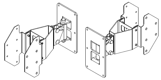 HK AUDIO SI-Series Accessories Schwenk- und Neigehalterung für 2 x P10 Signalweiss