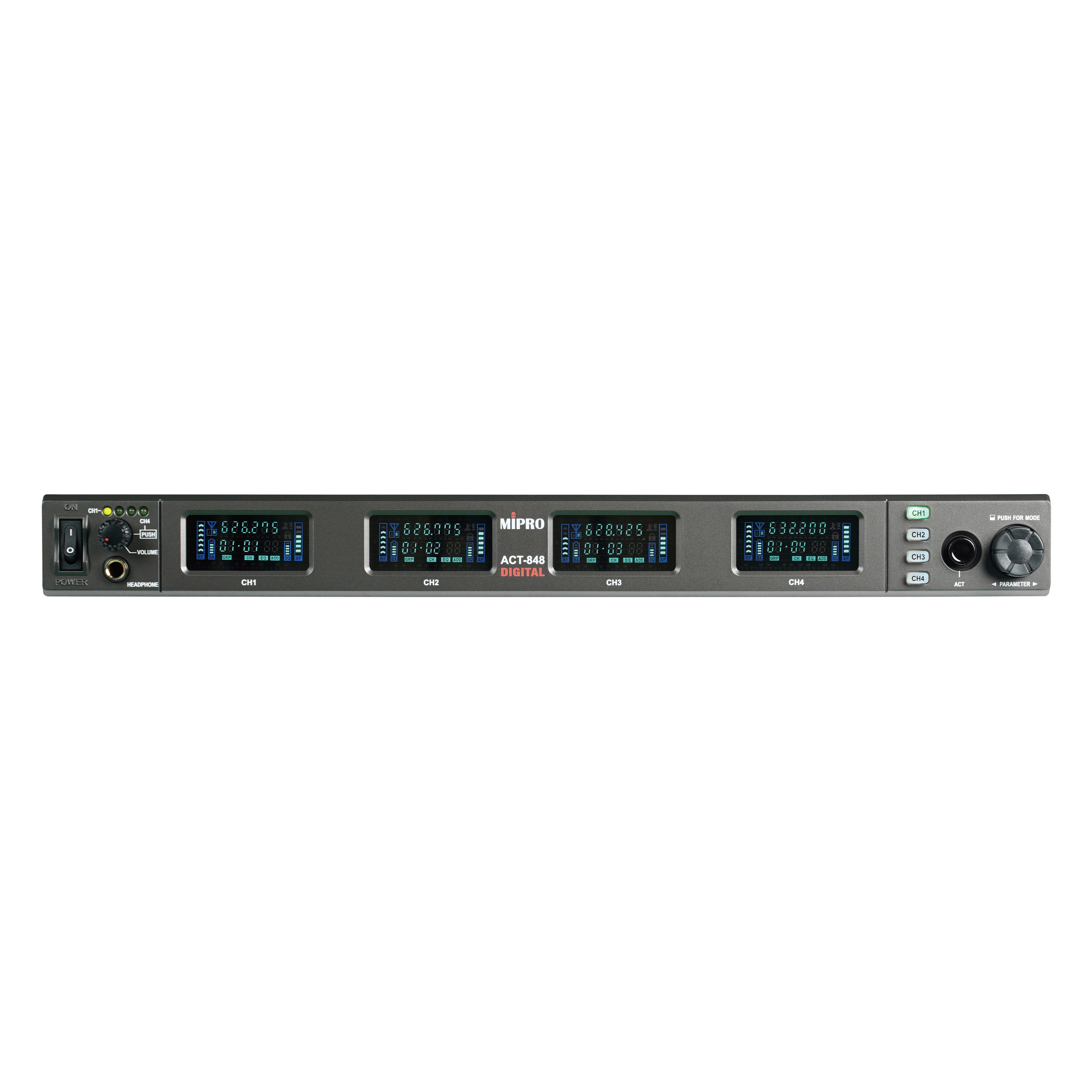 MIPRO 800-Series ACT848 MK2 (5UA)  Digital QUAD Receiver