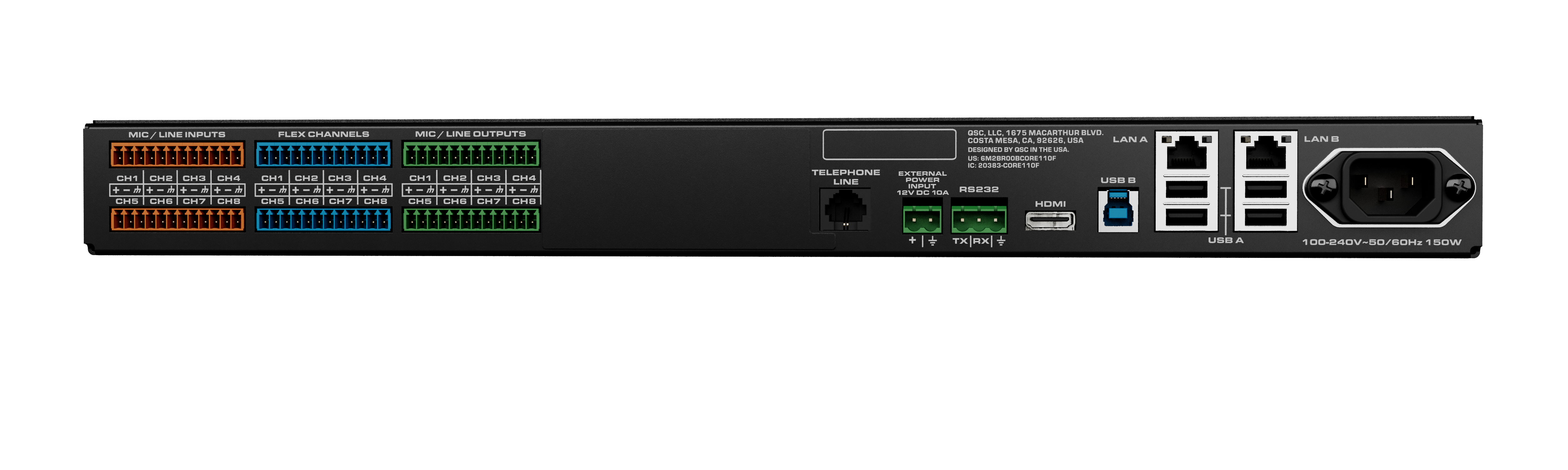 QSYS™ Core 110f V2      Q-SYS Systemprozessor