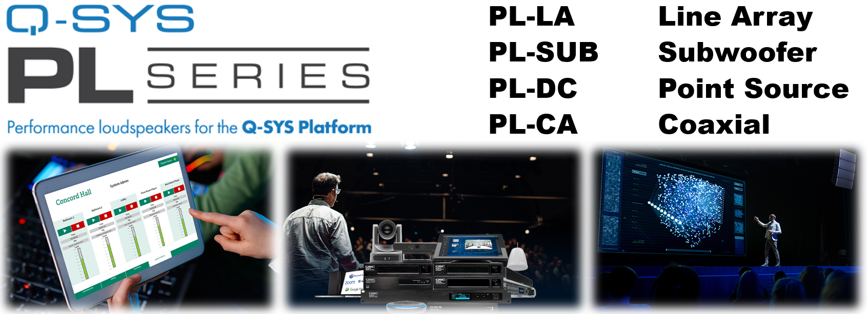 QSYS™ PL-Series PL-LA12 Black  Passive LineArray Module
