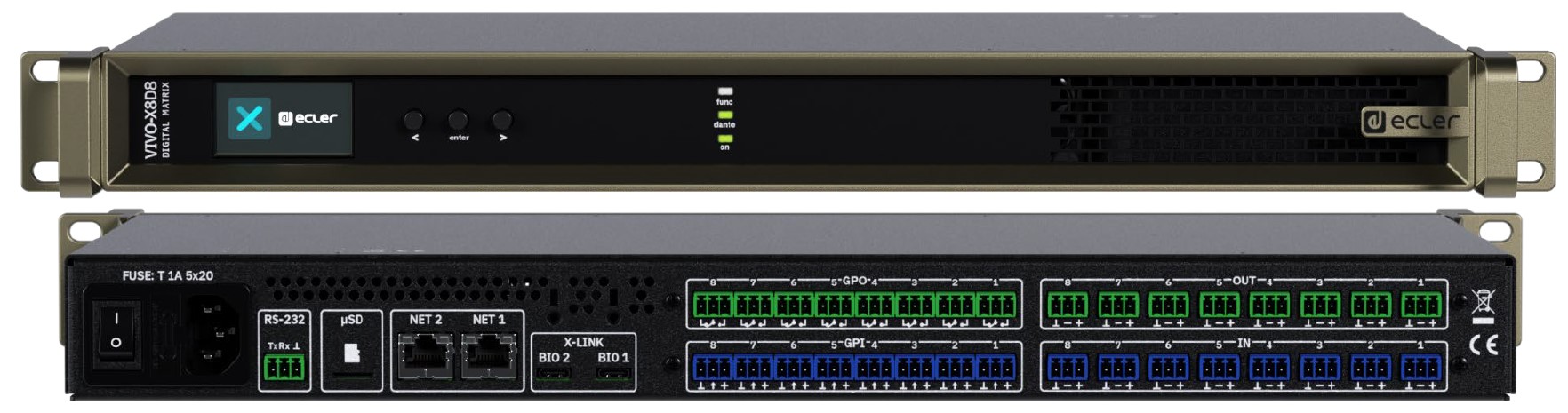 ECLER PLEX-Series VIVO X8D8 Masterunit (Host)
