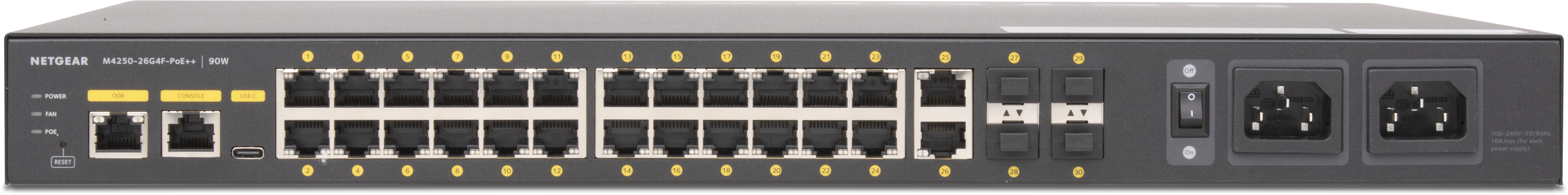QSYS™ NS26-1440++   26 Port Switch 1440W PoE++