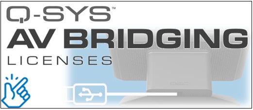 QSYS™ Software Lizenz SL-QBR-PAV Bridging für TSC70-G3, TSC101-G3