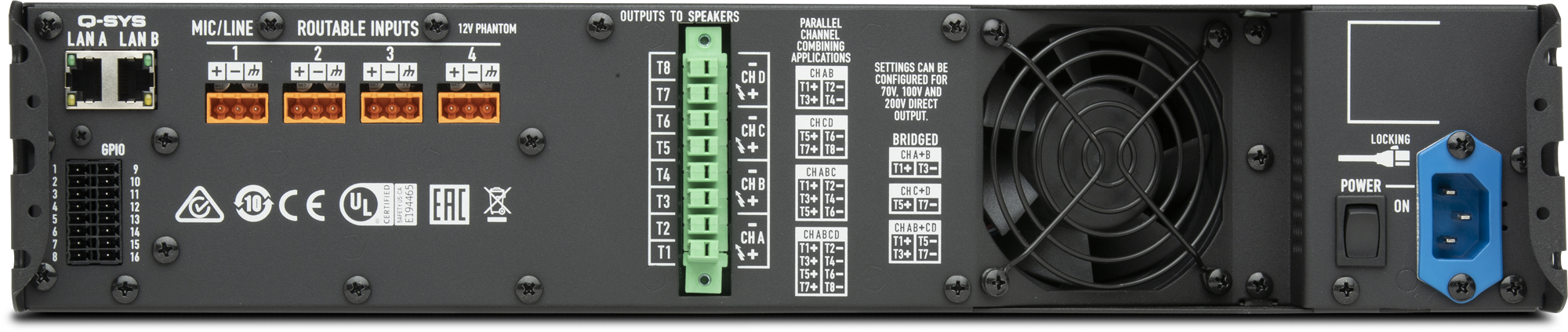 QSYS™ CXQ 4K4      4 x 1500W Network-Amplifier