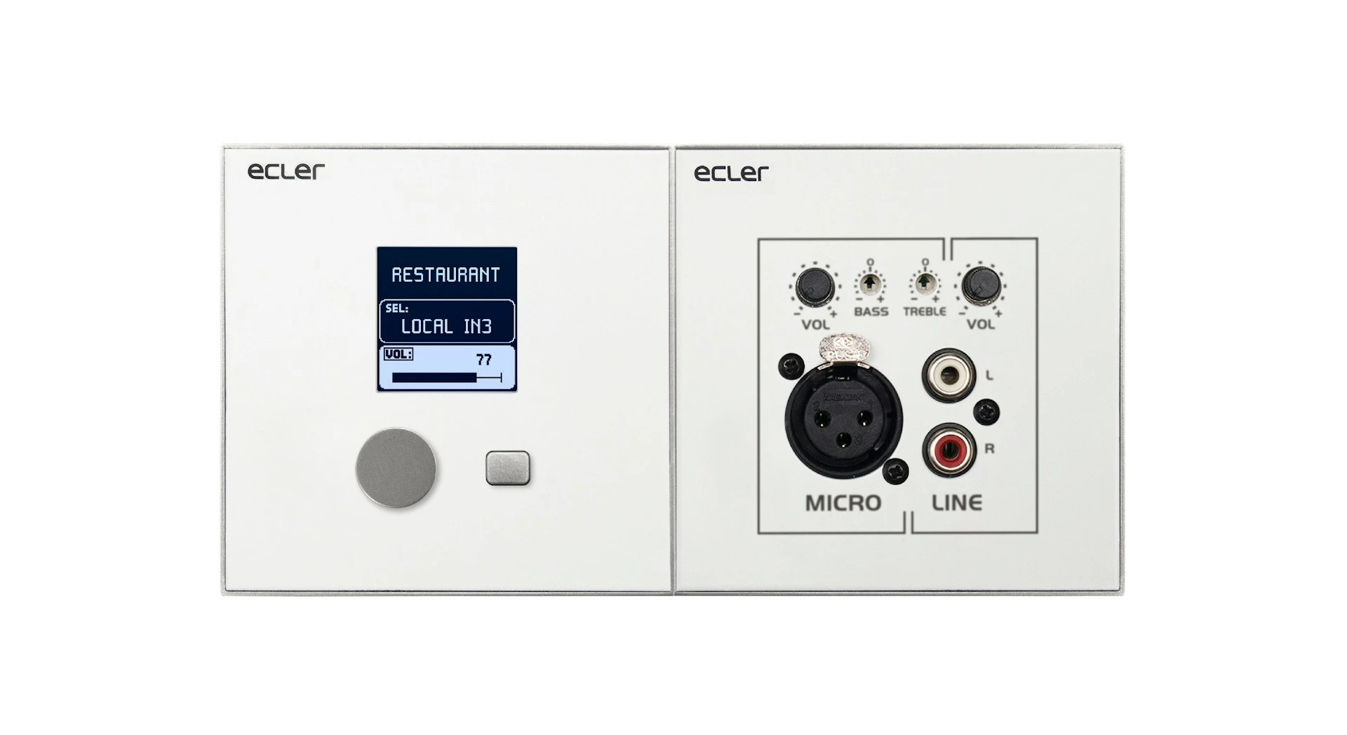ECLER EMCONTROL1 HUB-Series Digital Wall-Control